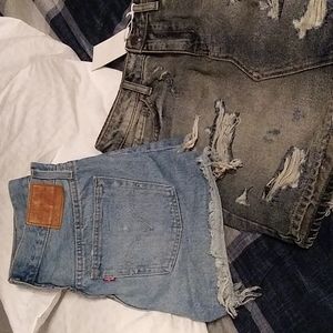 Levi's 501 distressed shorts bundle